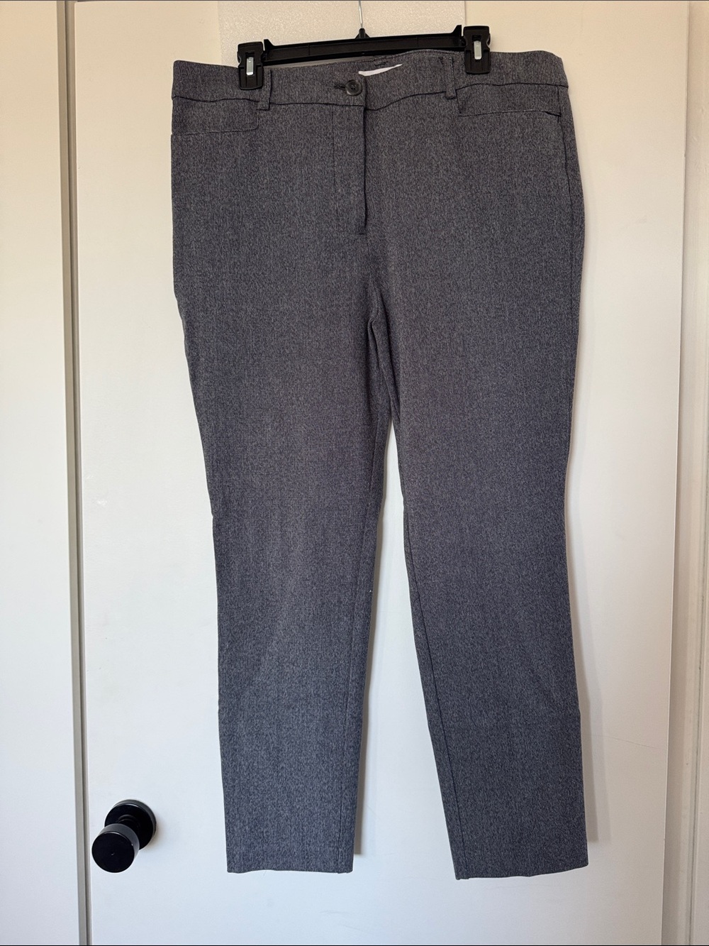 LOFT Sutton Skinny pants black/grey texture weave